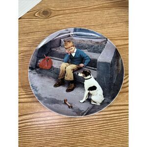 Kurt Ard B&G Copenhagen Boy and Dog Running Away 8 1/4 in. Bing & Grondahl‎ MIB